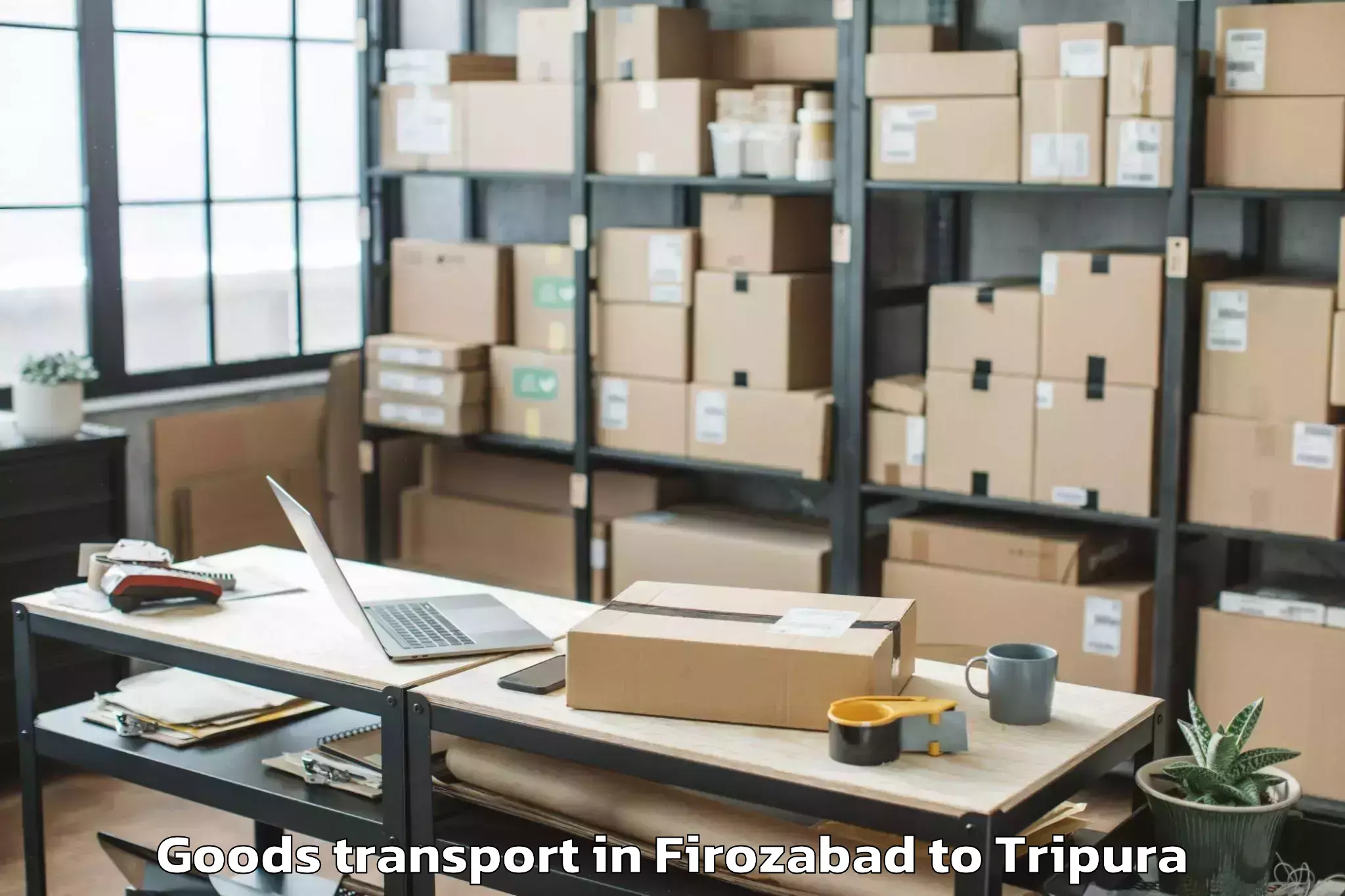 Trusted Firozabad to Ambasa Goods Transport